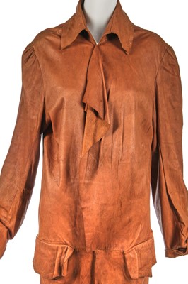 Lot 360 - A rare Westwood/McLaren brown suede jacket, 'Nostalgia of Mud' (Buffalo) collection, Autumn-Winter 1982-83