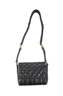 Lot 3 - A Chanel mini quilted navy lambskin leather flap bag, 1980s-early 1990s