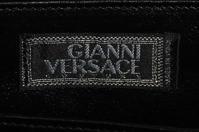 Lot 26 - A Versace black leather satchel, probably late 1990s