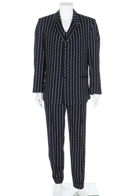 Lot 198 - A Mark Powell navy wool 'Uzi' suit, 1992