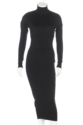 Lot 229 - An Azzedine Alaïa black wool-jersey dress, circa 1987
