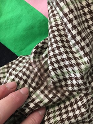 Lot 193 - A Thierry Mugler men's brown and green houndstooth-checked wool suit, 1980s-early 1990s