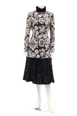 Lot 136 - An Alexander McQueen embroidered black wool coat, pre-fall 2003 collection
