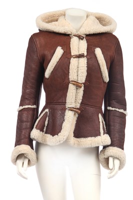 Lot 120 - An Alexander McQueen brown sheepskin jacket, probably Autumn-Winter 2005-06 commercial collection