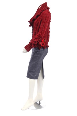 Lot 119 - An Alexander McQueen knitted red wool jacket, 'The Man Who Knew Too Much', Autumn-Winter 2005-06