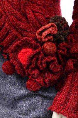 Lot 119 - An Alexander McQueen knitted red wool jacket, 'The Man Who Knew Too Much', Autumn-Winter 2005-06