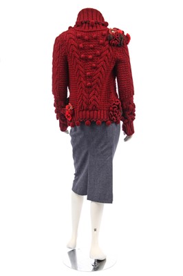 Lot 119 - An Alexander McQueen knitted red wool jacket, 'The Man Who Knew Too Much', Autumn-Winter 2005-06