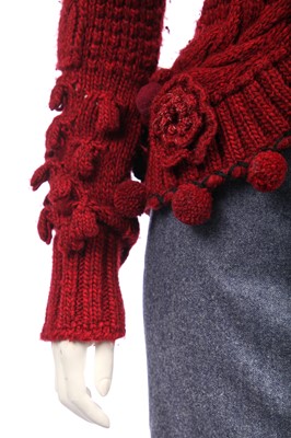 Lot 119 - An Alexander McQueen knitted red wool jacket, 'The Man Who Knew Too Much', Autumn-Winter 2005-06