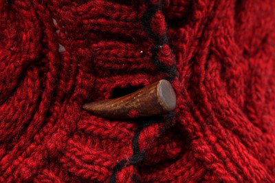 Lot 119 - An Alexander McQueen knitted red wool jacket, 'The Man Who Knew Too Much', Autumn-Winter 2005-06