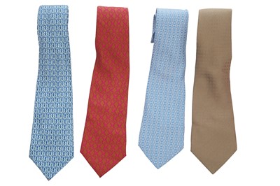 Lot 61 - Sixteen Hermès printed silk ties, modern
