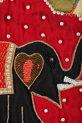 Lot 188 - A Valentino embroidered and beaded patchwork satin jacket, Autumn-Winter 1989-90