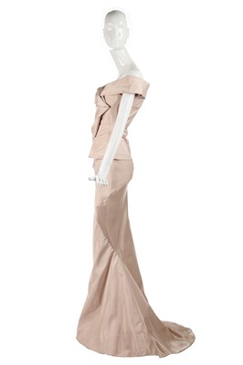 Lot 181 - A Vivienne Westwood blush-oyster faille evening ensemble, 'Showroom' collection, Autumn-Winter 1999-2000