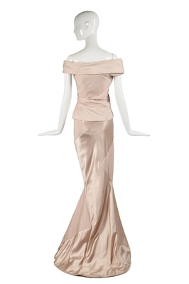 Lot 181 - A Vivienne Westwood blush-oyster faille evening ensemble, 'Showroom' collection, Autumn-Winter 1999-2000