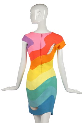 Lot 191 - A Thierry Mugler 'rainbow' wool-blend dress, 'Été Hawaii' collection, Spring-Summer 1990
