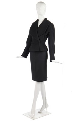 Lot 178 - An Azzedine Alaïa black wool double-breasted jacket, circa 1986