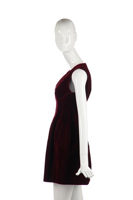 Lot 179 - An Azzedine Alaïa burgundy velvet dress, 1980s-1990s