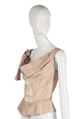 Lot 182 - A Vivienne Westwood blush-gold linen-blend corset, probably 2000s