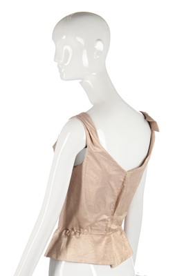 Lot 182 - A Vivienne Westwood blush-gold linen-blend corset, probably 2000s