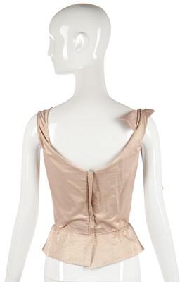 Lot 182 - A Vivienne Westwood blush-gold linen-blend corset, probably 2000s