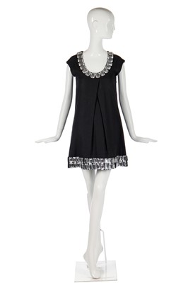 Lot 199 - A Loris Azzaro navy silk-crêpe A-line mini dress, 2000s