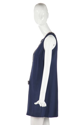 Lot 199 - A Loris Azzaro navy silk-crêpe A-line mini dress, 2000s