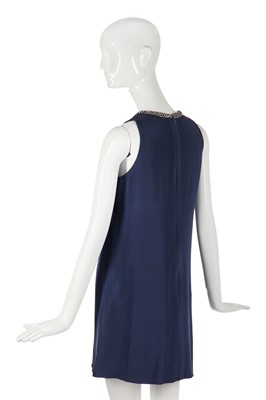 Lot 199 - A Loris Azzaro navy silk-crêpe A-line mini dress, 2000s