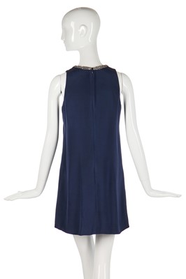 Lot 199 - A Loris Azzaro navy silk-crêpe A-line mini dress, 2000s