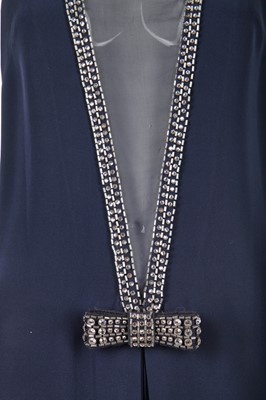 Lot 199 - A Loris Azzaro navy silk-crêpe A-line mini dress, 2000s