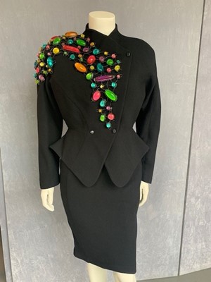 Lot 350 - A Thierry Mugler gem-encrusted suit, 'Buick' collection, Autumn-Winter 1989-90