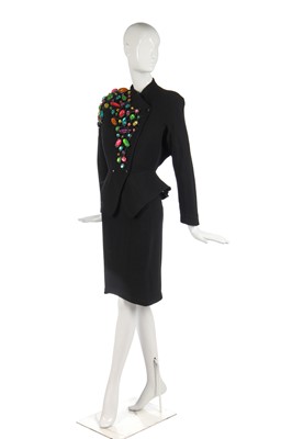 Lot 350 - A Thierry Mugler gem-encrusted suit, 'Buick' collection, Autumn-Winter 1989-90
