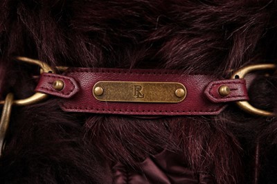 Lot 166 - A Ralph Lauren merlot shearling capelet, modern