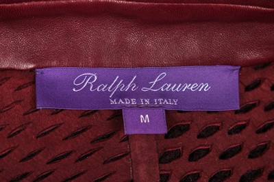 Lot 166 - A Ralph Lauren merlot shearling capelet, modern