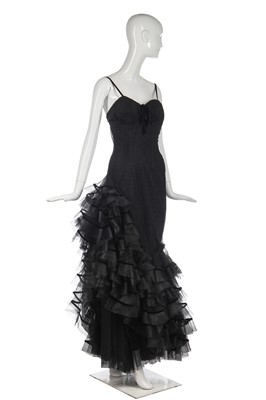 Lot 270 - A Maggy Rouff couture ruffled tulle evening gown, late 1930s