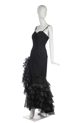Lot 270 - A Maggy Rouff couture ruffled tulle evening gown, late 1930s