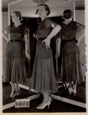 Lot 261 - A rare Madeleine Vionnet couture black chiffon evening dress, model no. 9018, Spring-Summer 1933