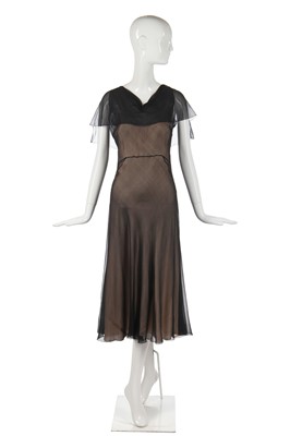 Lot 261 - A rare Madeleine Vionnet couture black chiffon evening dress, model no. 9018, Spring-Summer 1933