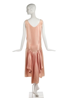 Lot 265 - A rare Louiseboulanger couture pink satin cocktail dress, 1925-26