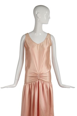 Lot 265 - A rare Louiseboulanger couture pink satin cocktail dress, 1925-26