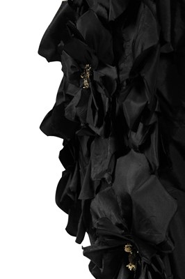 Lot 235 - An early Hubert de Givenchy black paper taffeta cocktail dress, circa 1952