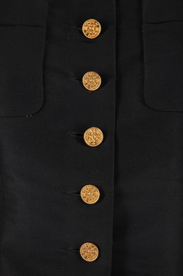 Lot 32 - A Chanel by Karl Lagerfeld black faille cocktail suit, Autumn-Winter 1988