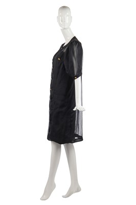 Lot 33 - A Chanel by Karl Lagerfeld black organza dinner dress, late 1980s