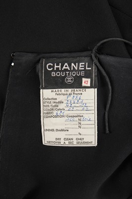 Lot 33 - A Chanel by Karl Lagerfeld black organza dinner dress, late 1980s