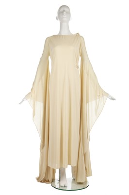 Lot 264 - A rare and important Alix Barton/Madame Grès couture ivory jersey evening coat, 1934