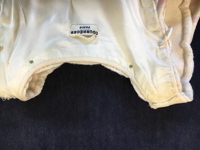 Lot 302 - A Courrèges pink and white checked mini-dress, 1968