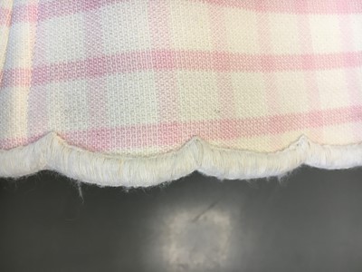 Lot 302 - A Courrèges pink and white checked mini-dress, 1968