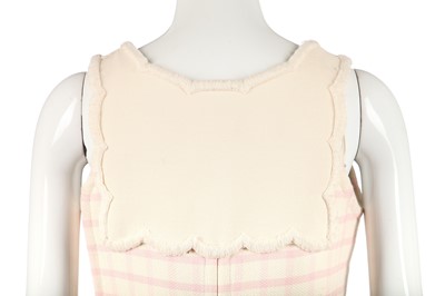 Lot 302 - A Courrèges pink and white checked mini-dress, 1968