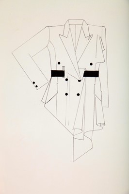 Lot 229 - Line drawings for John Galliano's 'Hairclips' collection, Autumn-Winter 1988-89