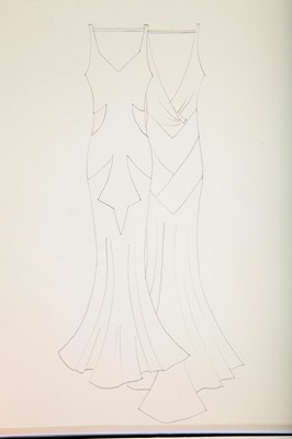 Lot 229 - Line drawings for John Galliano's 'Hairclips' collection, Autumn-Winter 1988-89