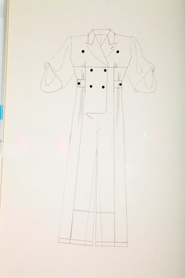 Lot 229 - Line drawings for John Galliano's 'Hairclips' collection, Autumn-Winter 1988-89