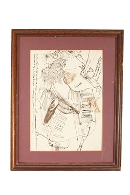 Lot 371 - John Galliano preparatory sketch for his 'Incroyables' degree show collection, 1984